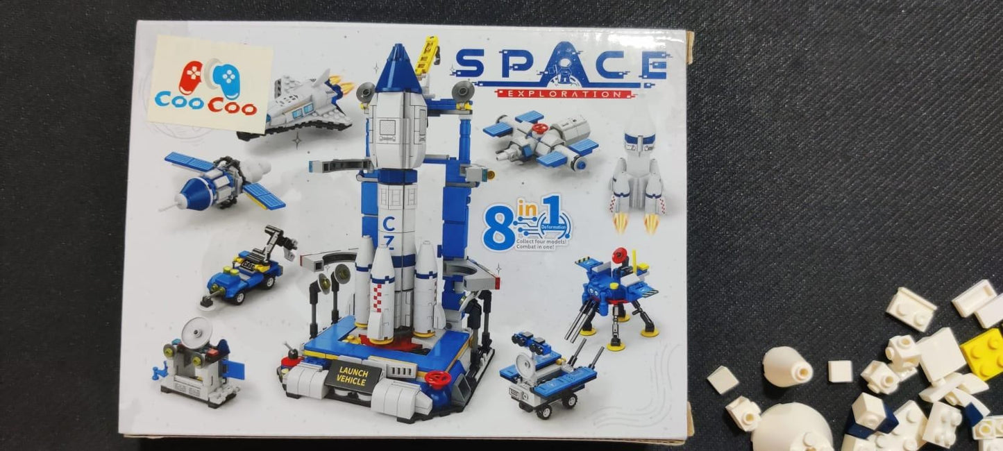 DIY LEGO 8 in 1 Spacecraft Building Blocks for Kids